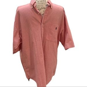 Ralph Lauren Golf Red Button Down Shirt size Medium